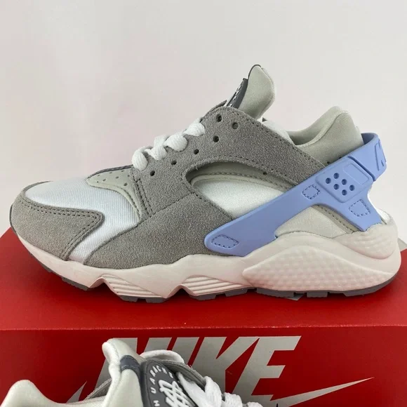 Nike Air Huarache Grey Celestine Blue Women's Sneakers Shoes DV6983-100 - Picture 5 of 12